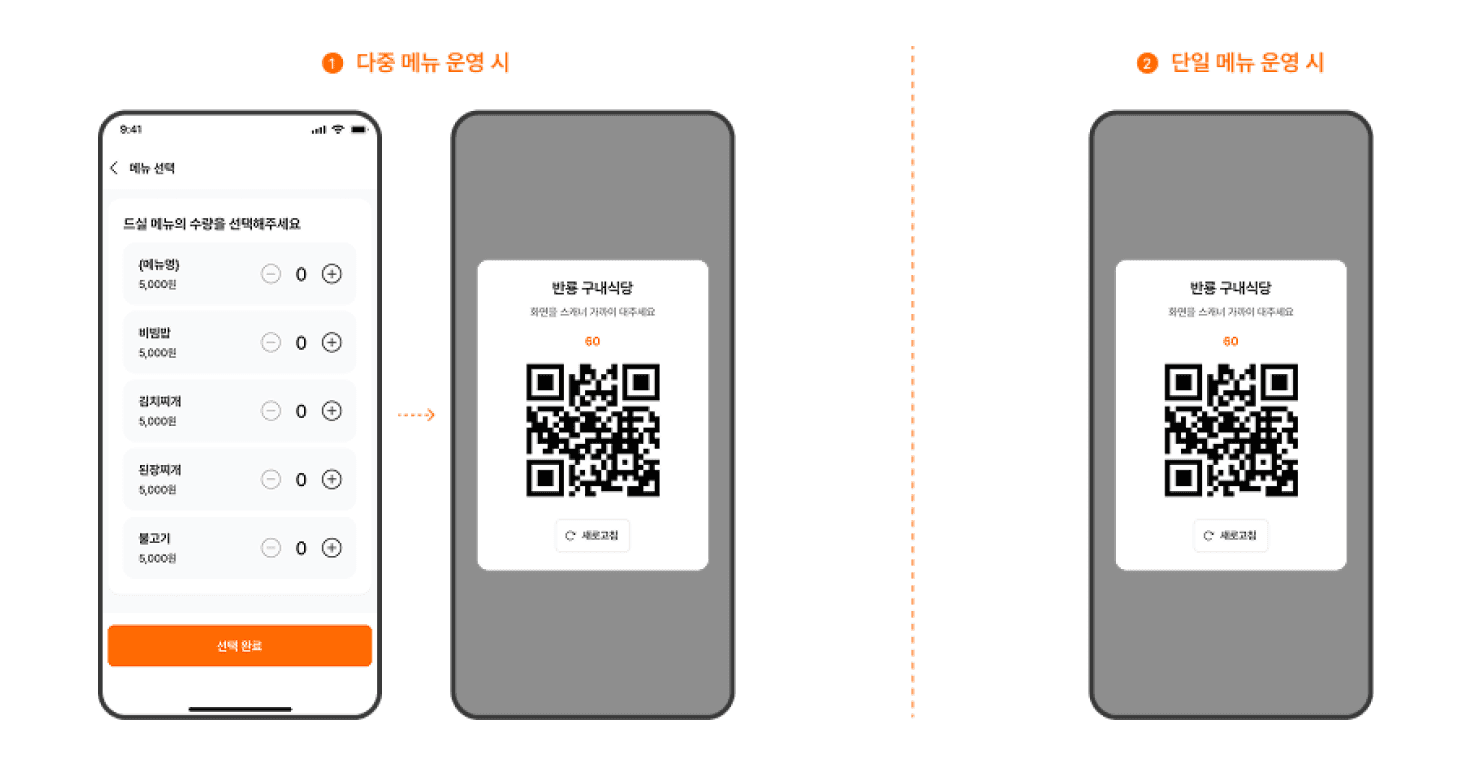 개인 QR (개인별 식사 이력 관리)